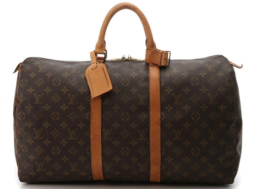 LOUIS VUITTON Keepall Boston Bag Monogram Brown